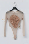 OUDE WAAG velvet splicing New knotwear OW-23SS-BD03 nude powder